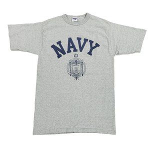 Vintage 80s US Navy USN Naval Academy Single Stitch USA Made T-Shirt Mens Medium